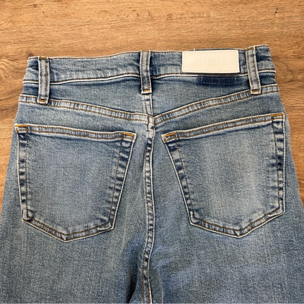Re/Done Blue 90's High Rise Loose Straight Leg‎ Jeans Size 25 - Picture 8 of 10